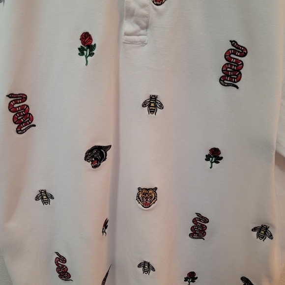 Focus Quality Wear Men's sz 2XL White Black Collar Polo Shirt 100% Cotton XXL - Picture 4 of 8